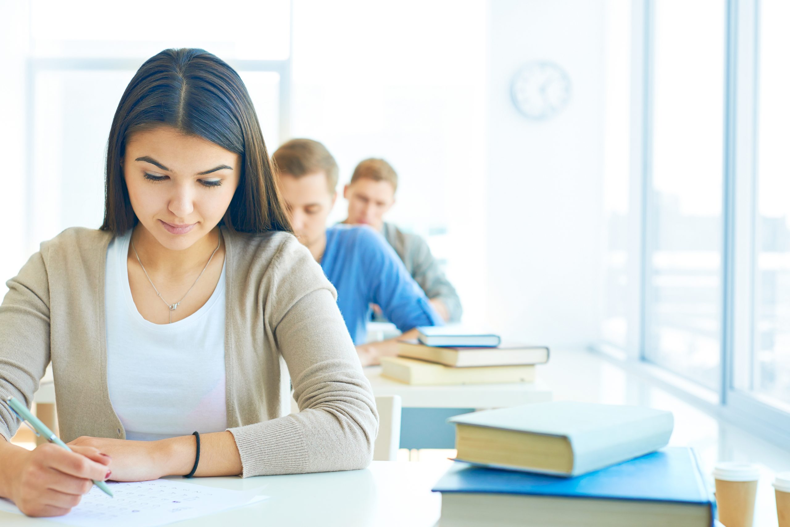 IELTS preparation students studying