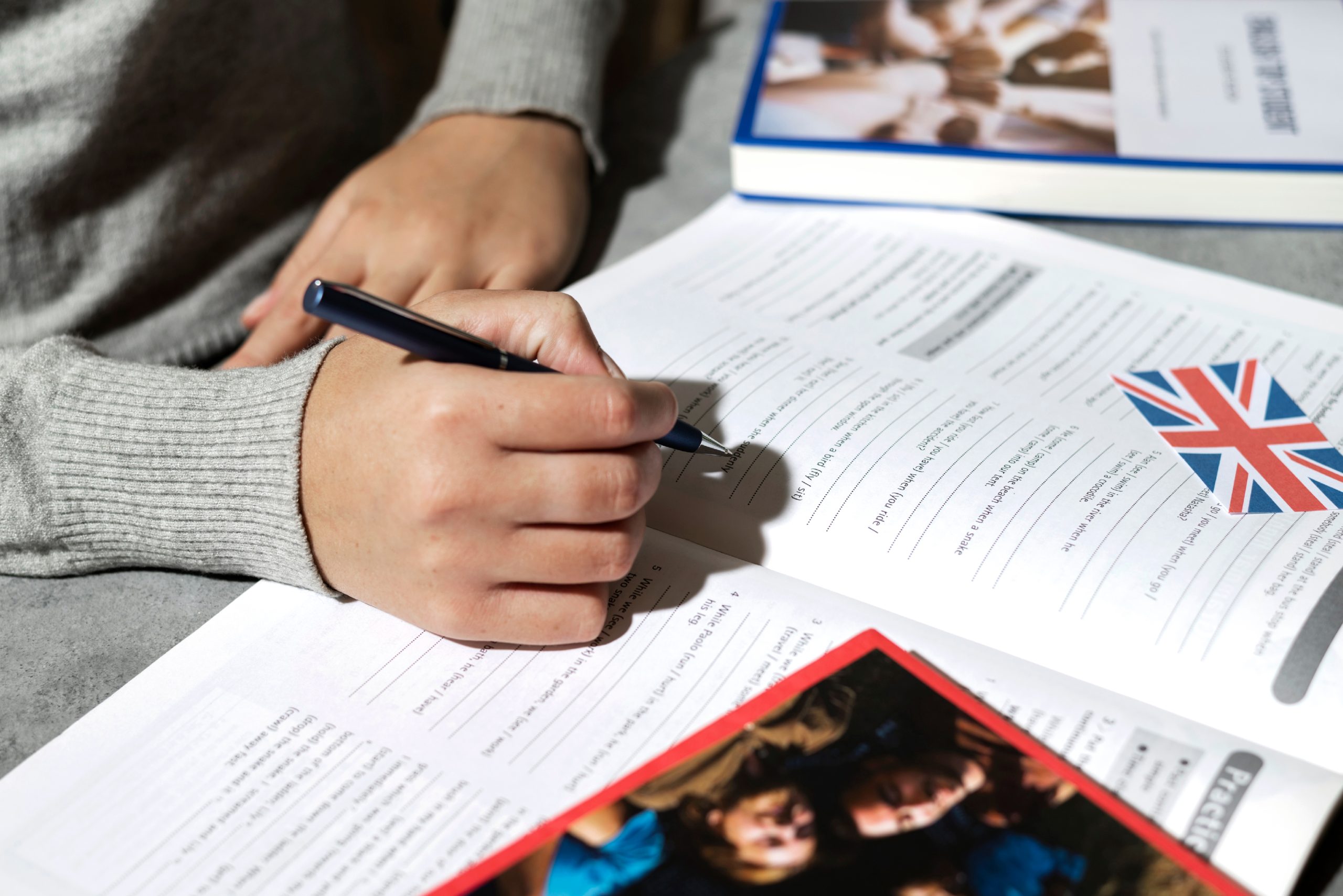 IELTS preparation students studying
